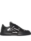 Valentino Panelled Logo-detail Sneakers In Black