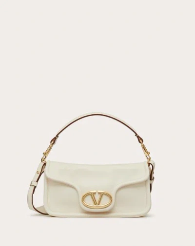 Valentino Garavani Vlogo 1960 Nappa Leather Medium Shoulder Bag Woman Ivory Uni In Animal Print