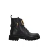 Valentino Garavani Black Calf Leather Vlogo Ankle Boots In Black