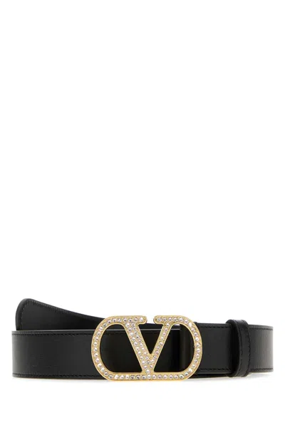 Valentino Garavani Vlogo Belt In Black