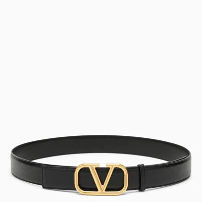 Valentino Garavani Vlogo Black/gold Belt