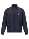 Valentino High Collar Bomber Jacket With Side Pockets In Blue