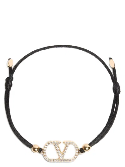 Valentino Garavani Vlogo Bracelet In Black