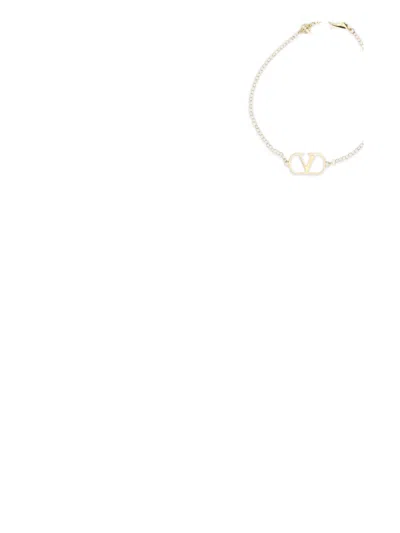 Valentino Garavani Vlogo Bracelet In Gold