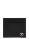 Valentino Vlogo Signature Cardholder In Grained Leather In Black