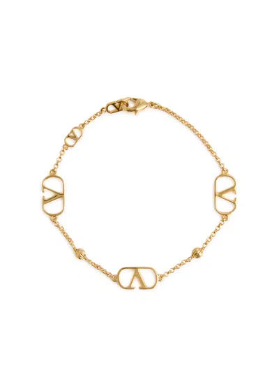 Valentino Garavani Vlogo Chain Bracelet In Gold