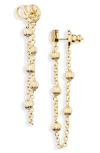 Valentino Garavani Vlogo Chain Front/back Earrings In Gold