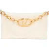 Valentino Garavani Vlogo Chain Lambskin Crossbody Bag In Ivory