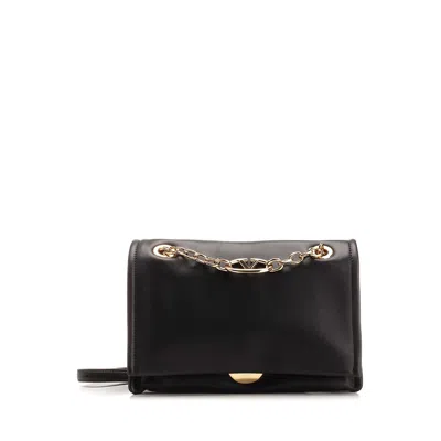 Valentino Garavani Vlogo Chain Shoulder Bag In Black
