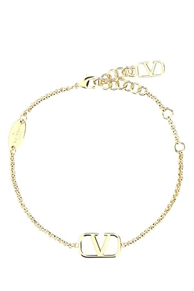 Valentino Garavani Garavani Vlogo Charm Bracelet In Golden