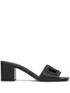 Valentino Garavani Women Vlogo Cut-out Leather Mules