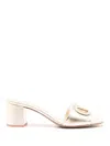 Valentino Garavani Vlogo Cut-out Leather Mules