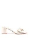 Valentino Garavani Vlogo Cut-out Leather Mules