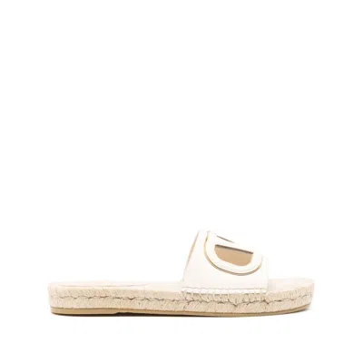 Valentino Garavani Vlogo Cut-out Slides In White