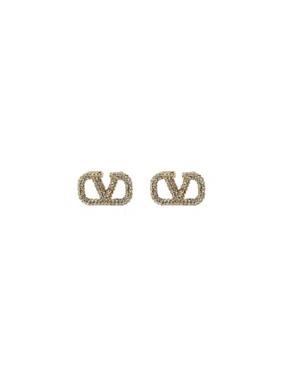 Valentino Garavani Vlogo Earrings In Metallic