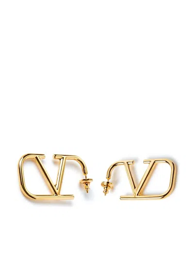 Valentino Garavani Vlogo Earrings In Gold