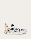 Valentino Vlogo Easyjog Sneakers With Contrast Accents In Black/white/pastel Grey/orange