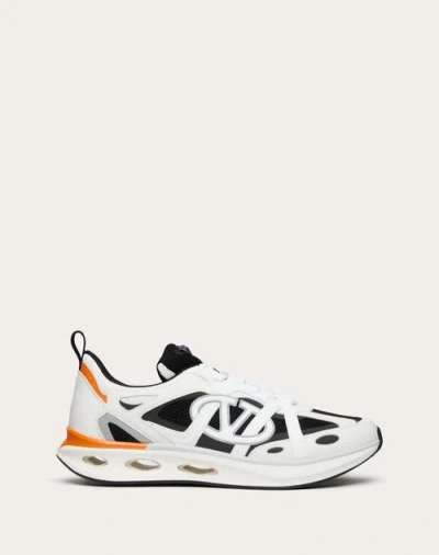 VALENTINO GARAVANI VALENTINO GARAVANI VLOGO EASYJOG LOW-TOP SNEAKER IN CALFSKIN AND FABRIC