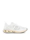 Valentino Garavani White Leather And Fabric Vlogo Easyjog Sneakers In Multi