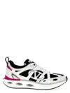 Valentino Easyjog Mesh Panel Sneakers In White/black