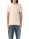 Valentino Cotton Piquet Polo Shirt With Vlogo Embroidery In Beige