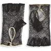 Valentino Garavani Vlogo Fingerless Lace Gloves In Black