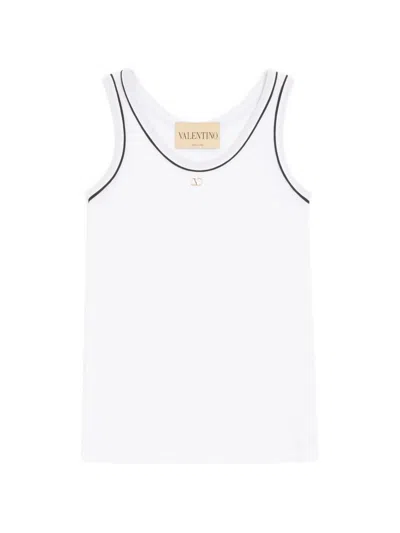Valentino Garavani Vlogo Graphic Cotton Shirt - Size S In Bianco