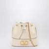 Valentino Garavani Vlogo Ivory Bucket Bag In White