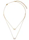 Valentino Vlogo Layered Necklace In Gold