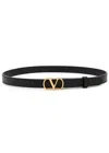 Valentino Leather Vlogo Signature Belt In Black