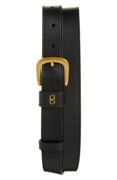 VALENTINO GARAVANI VALENTINO GARAVANI VLOGO LEATHER BELT