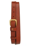Valentino Garavani Vlogo Leather Belt In Caramel