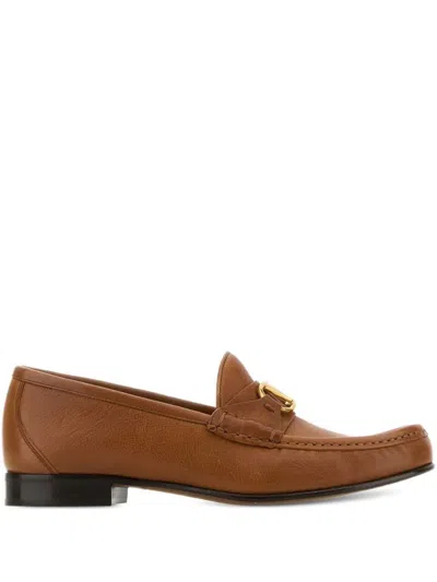 Valentino Garavani Vlogo Leather Loafers