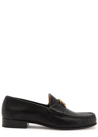 VALENTINO GARAVANI VALENTINO GARAVANI VLOGO LEATHER LOAFERS