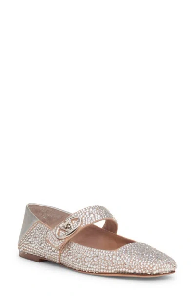 Valentino Garavani Vlogo Locker Mary Jane Flat In Silver