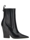 Valentino Vlogo Lockette Booties In Black
