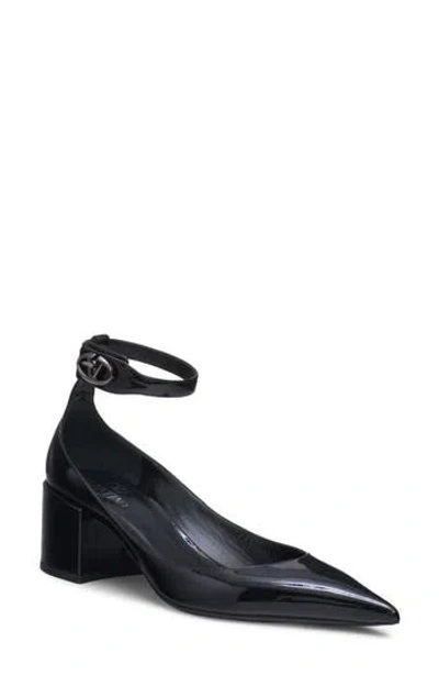 Valentino Garavani Vlogo Lockette Ankle Strap Pump In Black