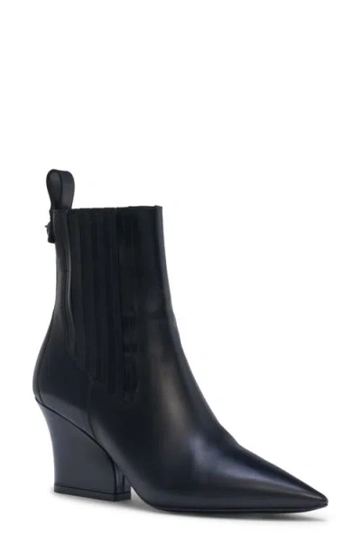 Valentino Garavani Vlogo Lockette Chelsea Boot In 0no Nero