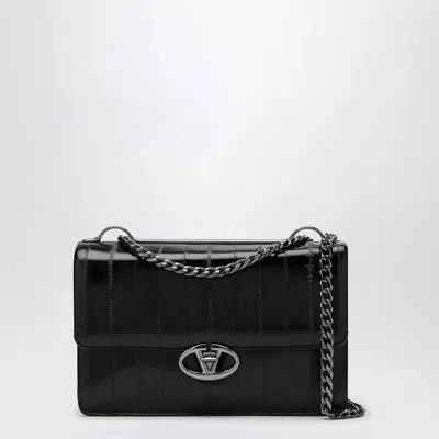 Valentino Garavani Vlogo Medium Shoulder Bag In Black
