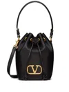 Valentino Vlogo Mini Bucket Bag In Black