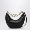 Valentino Vlogo Moon Black Small Hobo Bag In Black