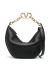 Valentino Garavani Womens Nero Vlogo Small Leather Shoulder Bag In Black