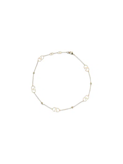 Valentino Garavani Vlogo Necklace In Gold
