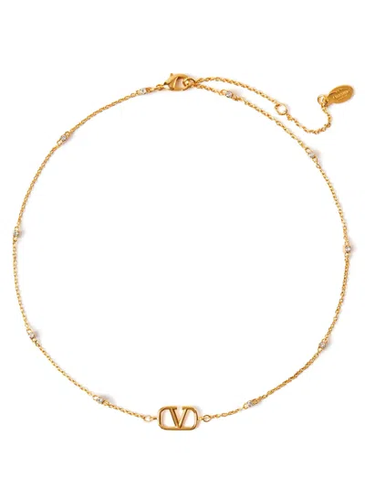 Valentino Garavani Vlogo Necklace In Gold