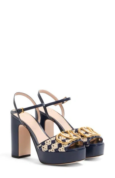 Valentino Garavani Vlogo Platform Sandal In Multi
