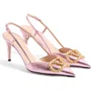 Valentino 80mm Vlogo Signature Crystal-embellished Slingback Pumps In Purple Multi