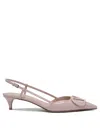 Valentino Garavani Vlogo Pointed Toe Slingback Pumps