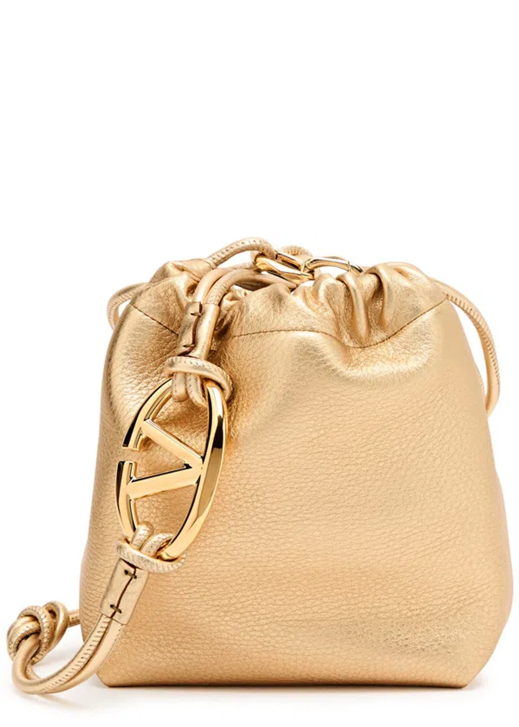 VALENTINO(ヴァレンティノ)VLogo Pouf mini leather shoulderbag Valentino Garavani VLogo Pouf Mini Leather Shoulder bag