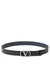 Valentino Vlogo Reversible Belt For Formal And Casual Occasions In Black