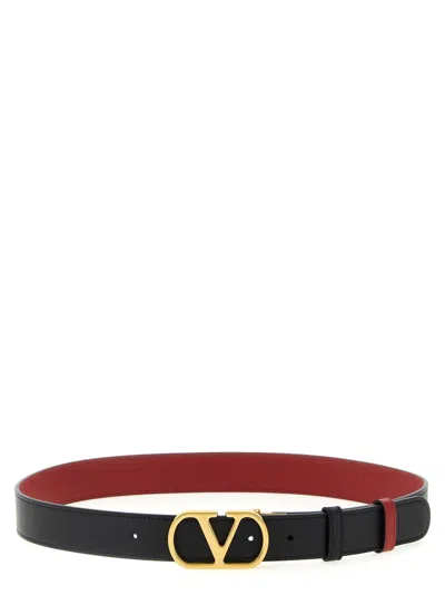 Valentino Garavani Vlogo Reversible Belt In Red